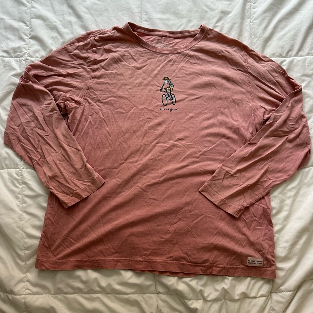 Vintage Life is Good pink long sleeve
